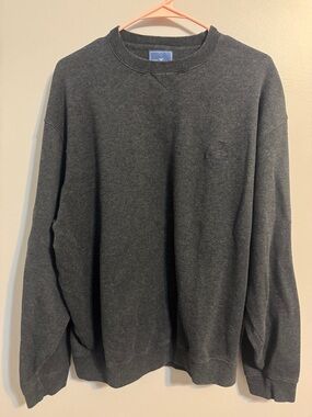 Faconnable Charcoal Crew neck Sweater - Casual Pullover Men’s Large 100% cotton